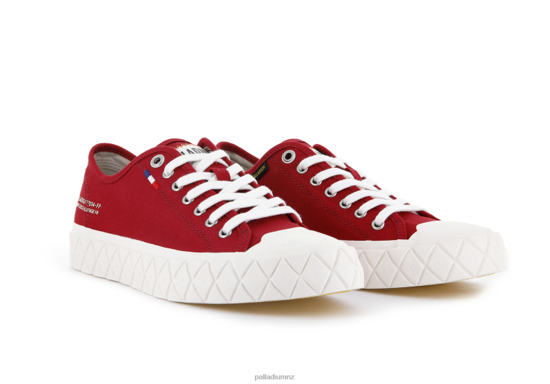 PALLA ACE CANVAS Palladium Unisex F820R182 Shoes RED SALSA