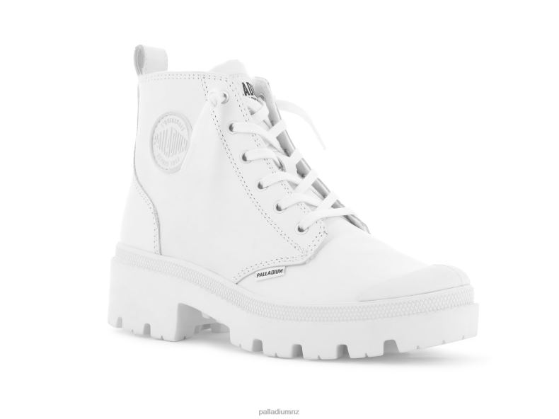 PALLABASE LEATHER Palladium Women F820R224 Boots WHITE/BLACK