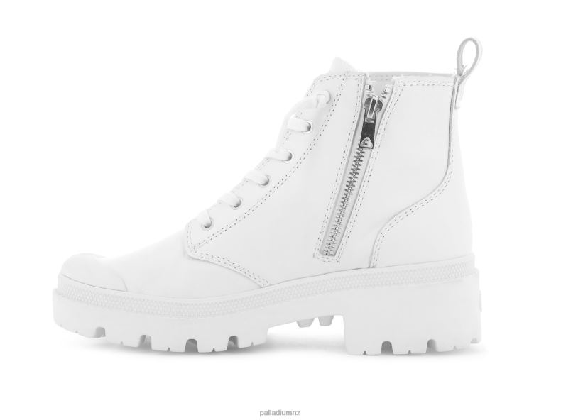PALLABASE LEATHER Palladium Women F820R224 Boots WHITE/BLACK