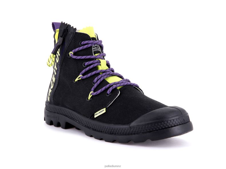 PAMPA LITE LACE IT Palladium Unisex F820R41 Boots BLACK/WILD LIME