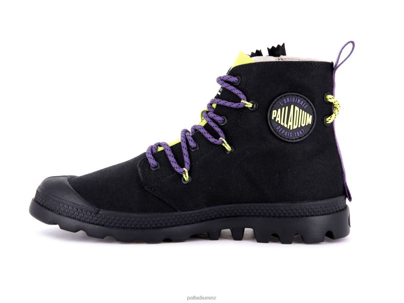 PAMPA LITE LACE IT Palladium Unisex F820R41 Boots BLACK/WILD LIME