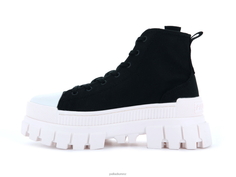 REVOLT HI TX Palladium Women F820R300 Shoes BLACK/MARSHMALLOW
