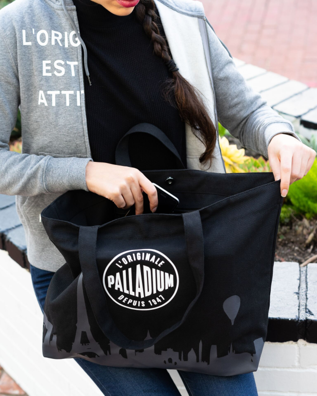 PARIS TOTE Palladium Unisex F820R330 Bags BLACK/GRAY