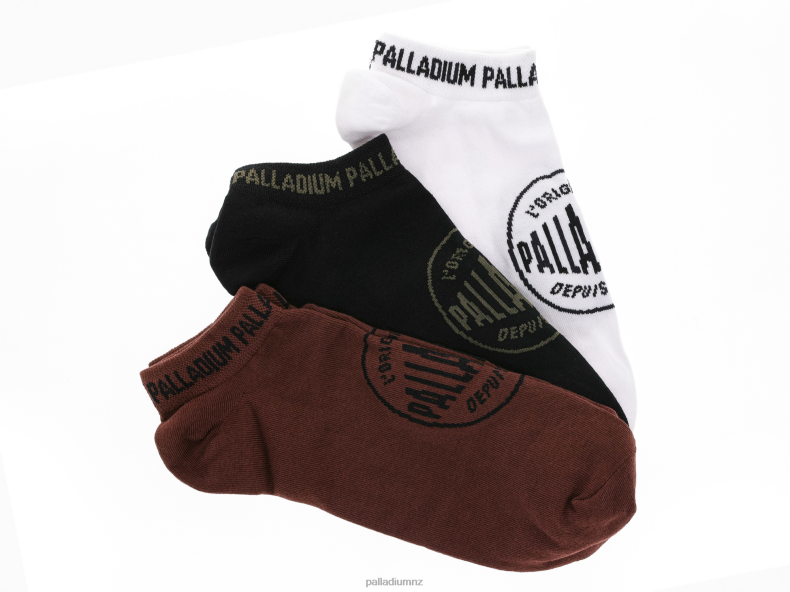 ANGLE SOCKS PACK Palladium Unisex F820R338 Socks BLACK/WHITE/MAROON
