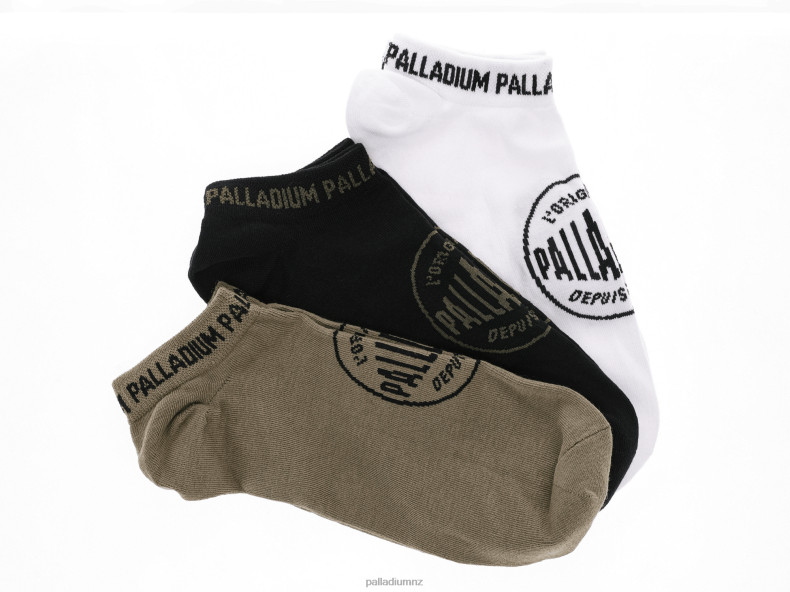 ANGLE SOCKS PACK Palladium Unisex F820R340 Socks BLACK/WHITE/GREEN