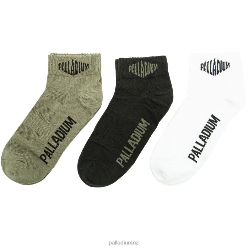 BASIC LO SOCKS PACK Palladium Unisex F820R339 Socks DUSKYGRN/STARWHT/BLK